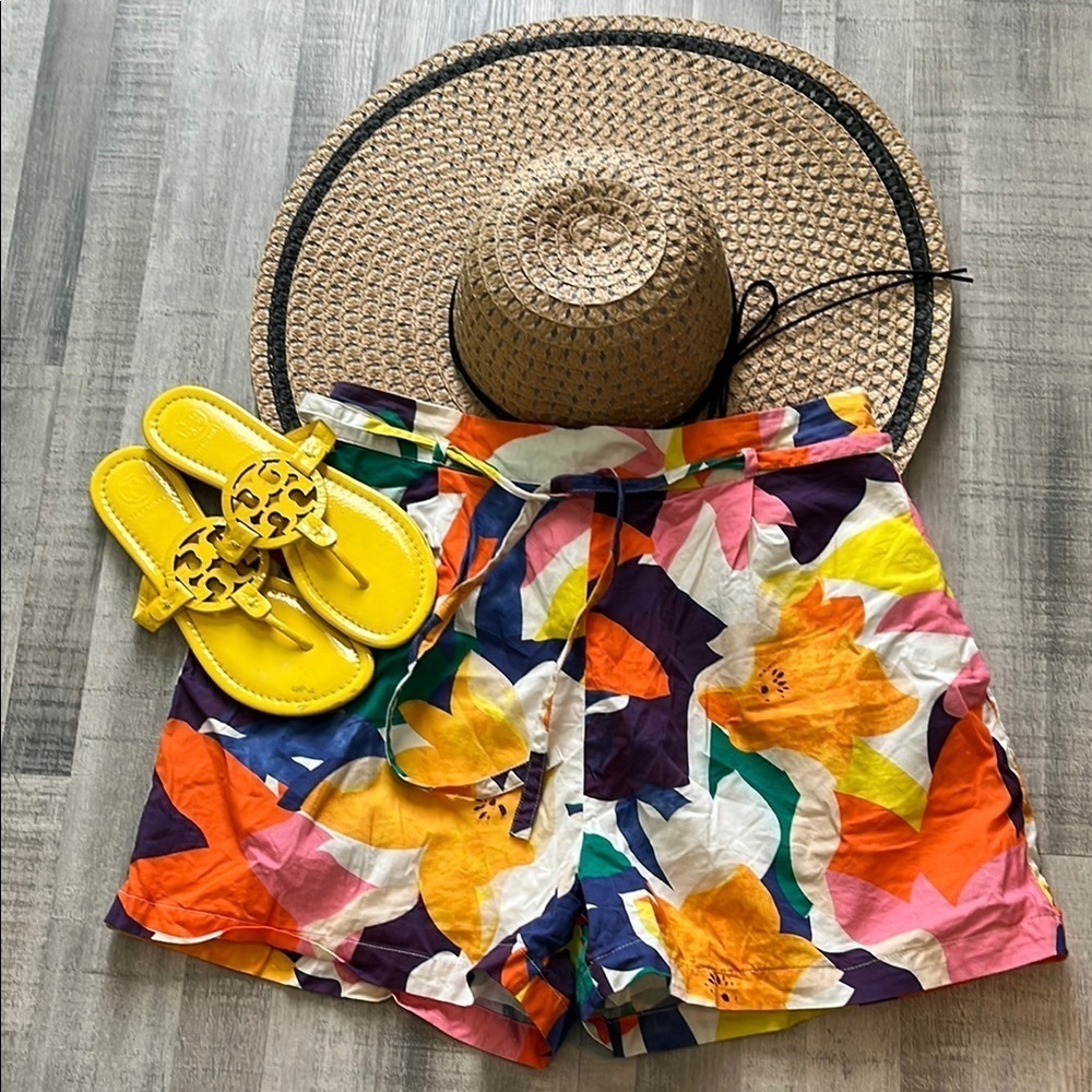 Walter Baker bright floral cotton shorts